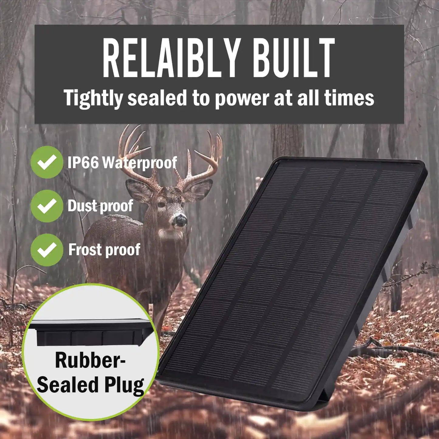 PowerMax - 4W Solar Panel Battery w/ 8000mAh Li-ion Battery